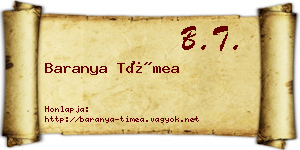 Baranya Tímea névjegykártya