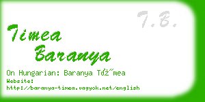 timea baranya business card